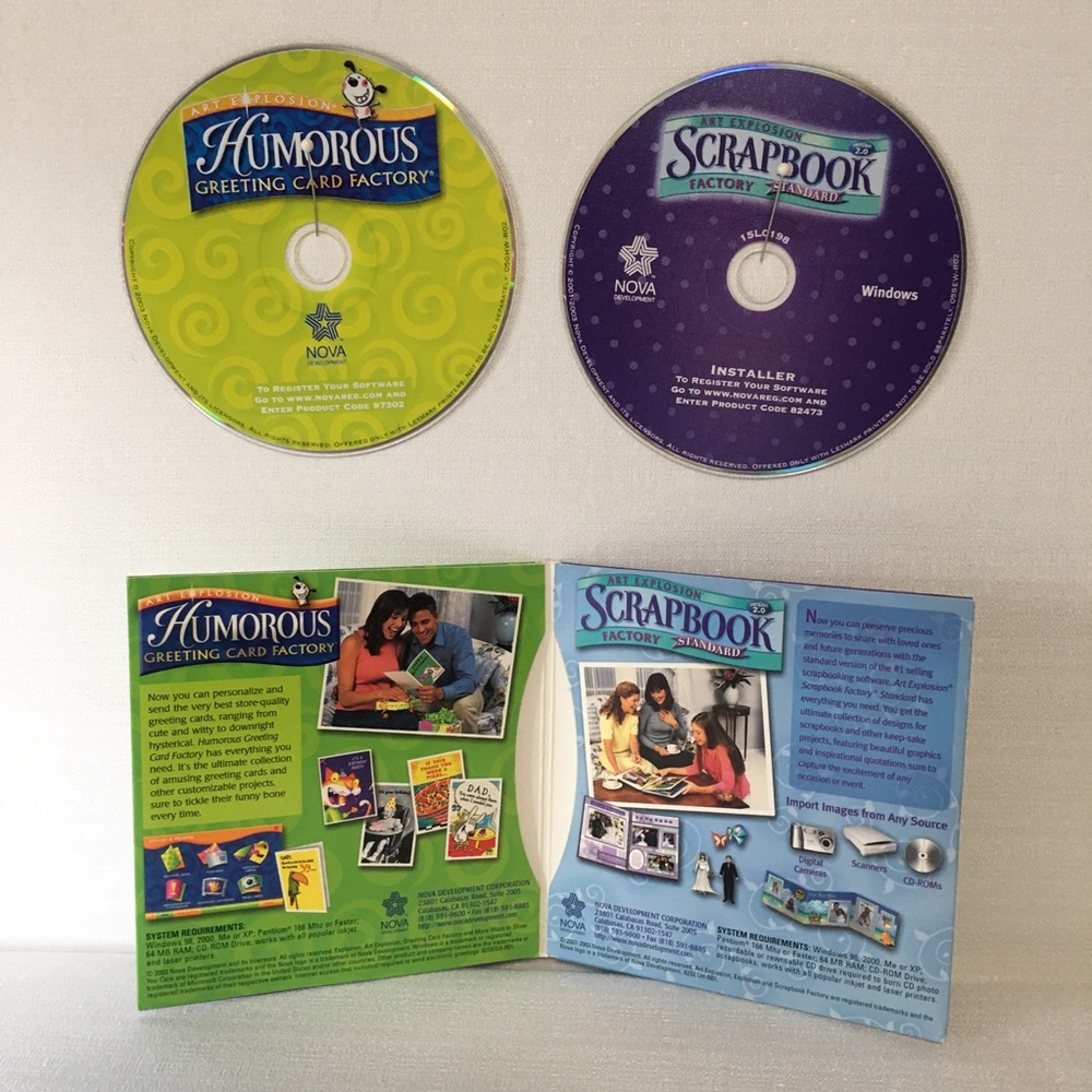 2 in 1 Scrapbook factory 2.0 standard Art explosion & Humorous Greeting Cards